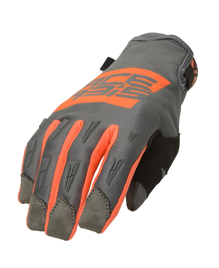 GUANTES MX WP HOMOLOGATED NARANJA GRIS M